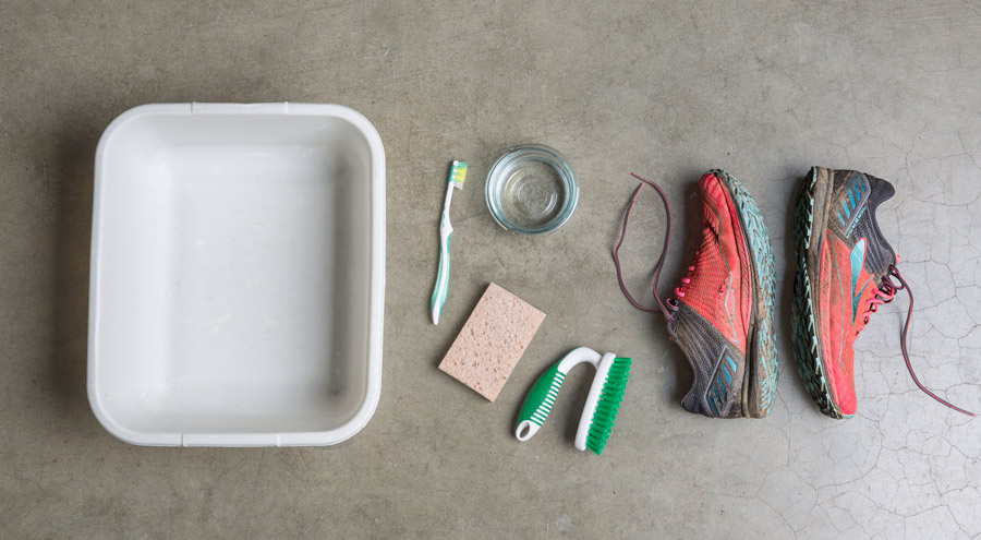 recommended supplies for cleaning your running shoes