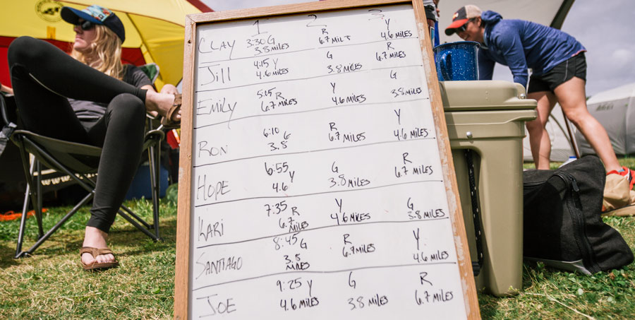 ragnar trail running relay team schedule example