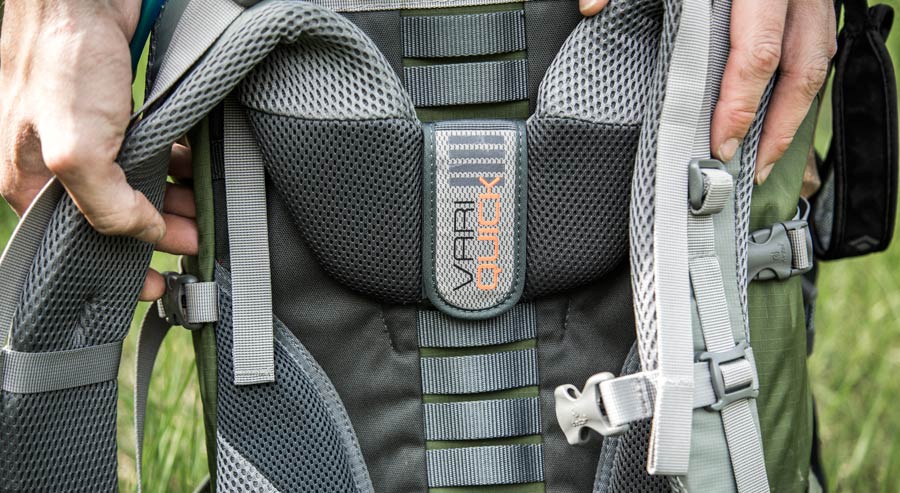 backpack with adjustable torso