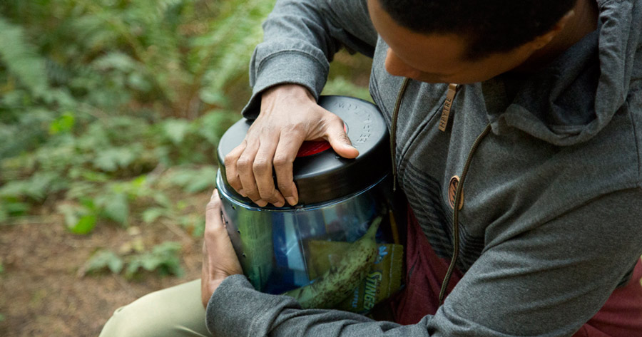 use of a bear canister in the backcountry